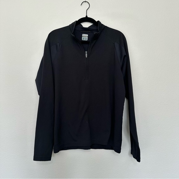 Columbia titanium patterned 1/2 zip collared midlayer men’s size large black - Picture 1 of 6